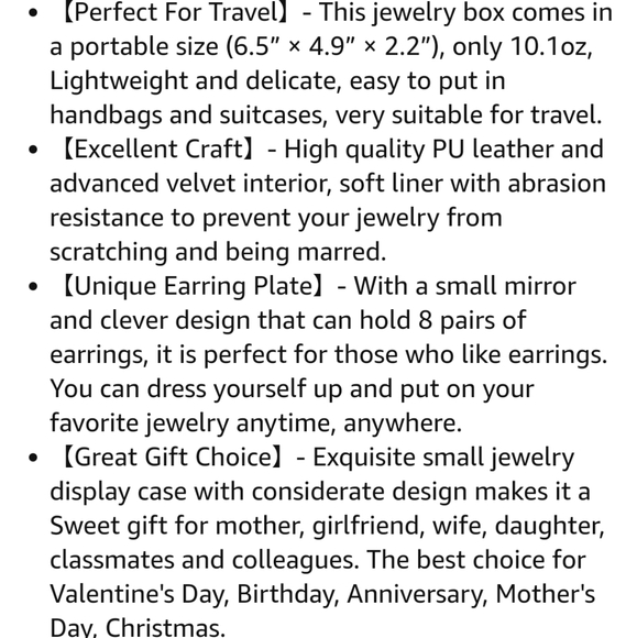 BNIB Portable Jewelry organizer for travel - Picture 8 of 16